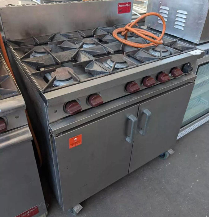 HEAVY DUTY INDUSTRIAL SIX BURNER GAS COOKER
