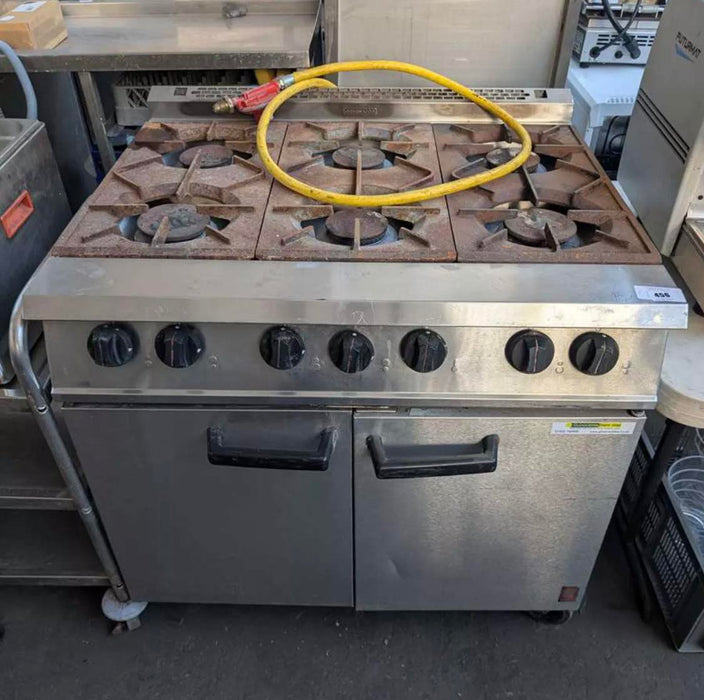 HEAVY DUTY INDUSTRIAL SIX BURNER GAS COOKER